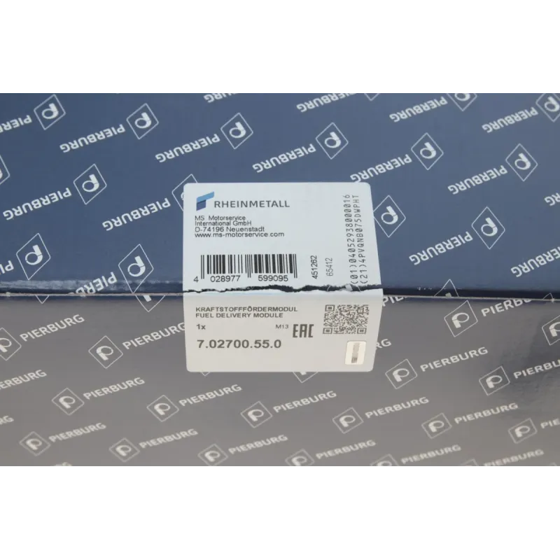 Насос паливний електричний PIERBURG 7.02700.55.0 для Renault Clio III (BR0/1, CR0/1) 1.2-1.6 16V 2005-2009, діаметр 134 мм