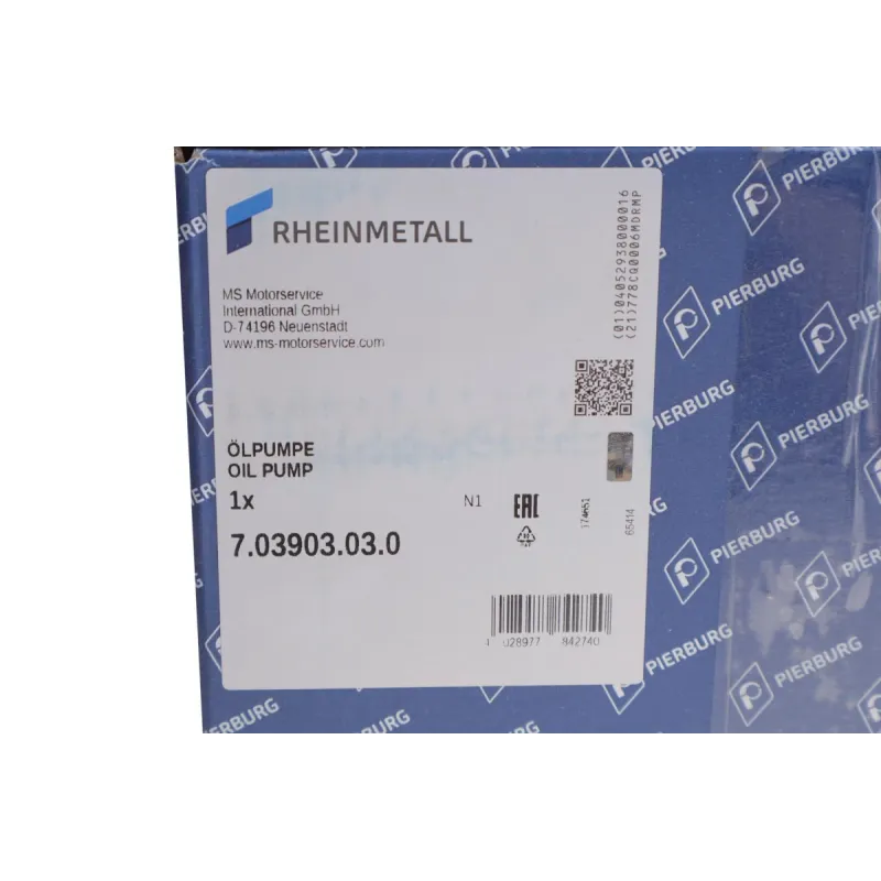 Насос масляний PIERBURG 7.03903.03.0 з електроклапаном для Fiat Fiorino 1.3D 2009-, Alfa Romeo Mito, Citroen Nemo