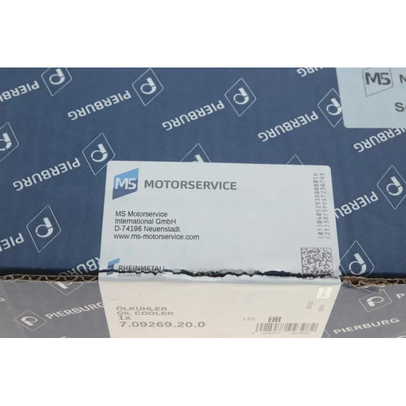 Радіатор масляний PIERBURG 7.09269.20.0 для Mercedes-Benz Sprinter (W906) OM651, 178x120x65 мм