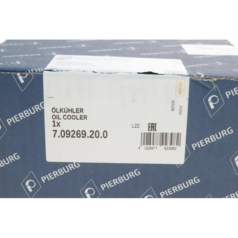 Радіатор масляний PIERBURG 7.09269.20.0 для Mercedes-Benz Sprinter (W906) OM651, 178x120x65 мм