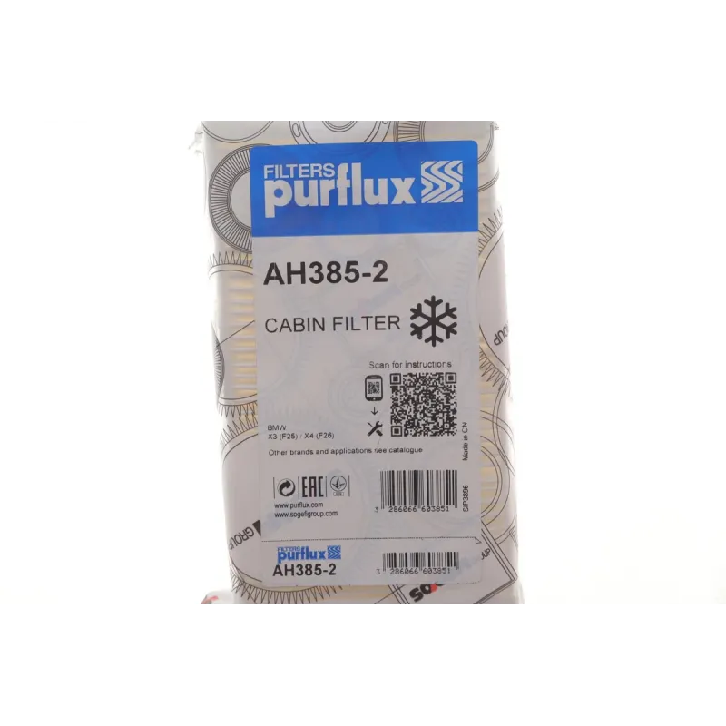 Фільтр салону BMW X3 (F25)/X4 (F26) 2.0/3.0D 10- (+AC)
