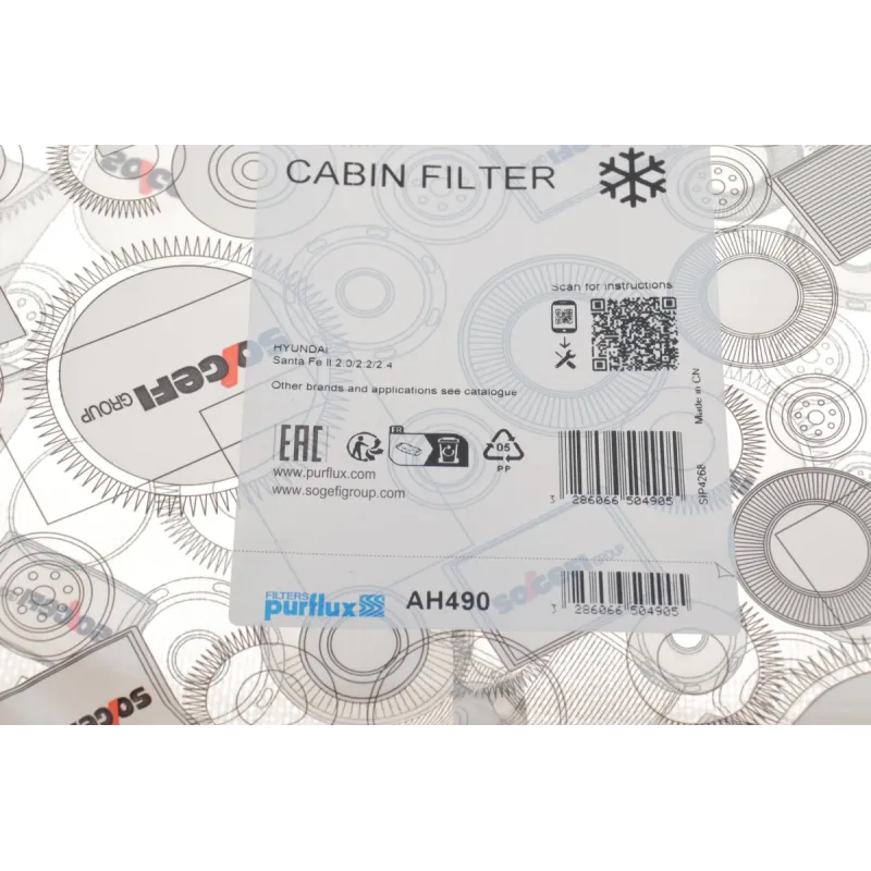 Фільтр салону Hyundai Santa Fe 2.0-2.2CRDI/2.4 09-12