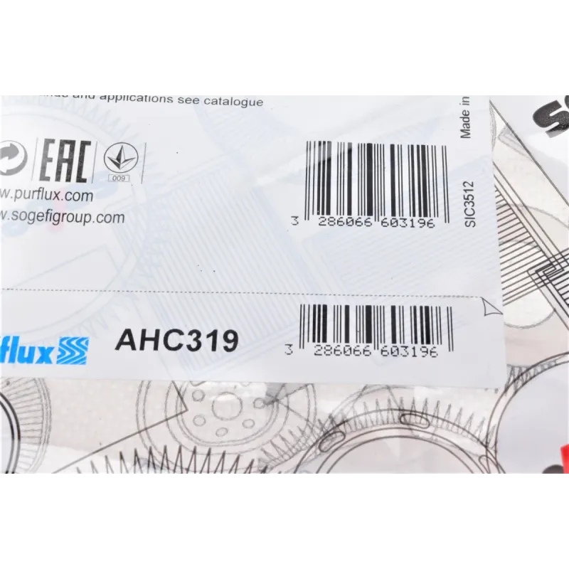 Фільтр салону вугільний PURFLUX AHC319 для Citroen C2/C3/C4, Peugeot 307/308