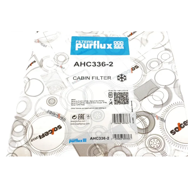 Фільтр салону BMW 5 (F10)/7 (F01) 2.0-6.0 08- (вугільний) (к-кт 2 шт.)