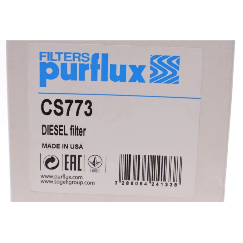 Фільтр паливний PURFLUX CS773 для Ford Transit 2.2/2.4 TDCi 2006-, 83x189 мм