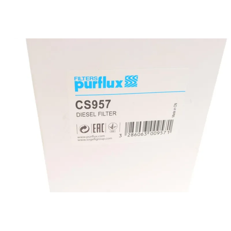 Фільтр паливний PURFLUX CS957 для Kia Sportage QL, Hyundai Tucson 2.0CRDi 2015-, 84x150 мм