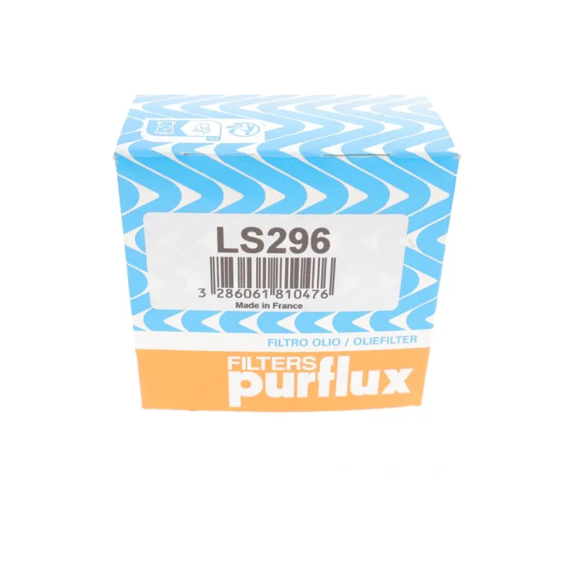 Фільтр масляний PURFLUX LS296 для Fiat Doblo 1.2 2000-, Alfa Romeo 145 1995-2001, зовнішній діаметр 76 мм