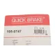 Комплект пружинок колодок ручника QUICK BRAKE 105-0747 для Nissan Kubistar, Peugeot 306/405