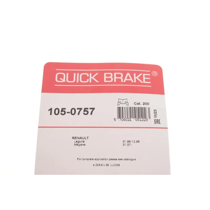 Комплект пружинок колодок ручника QUICK BRAKE 105-0757 для Renault Scenic, Megane 1997-2003