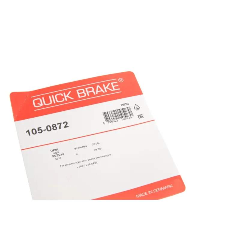 Комплект пружинок колодок ручника QUICK BRAKE 105-0872 для Opel Agila, Suzuki Ignis, Subaru Justy