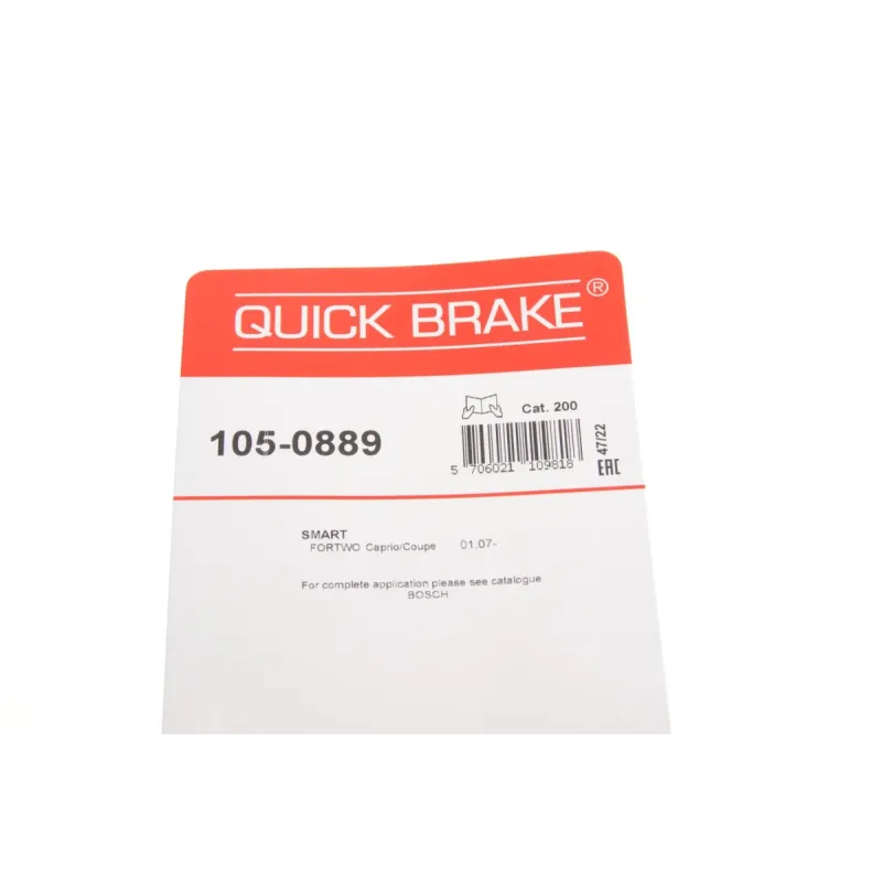 Комплект пружинок колодок ручника QUICK BRAKE 105-0889 для Smart Fortwo/Roadster 1998-2005