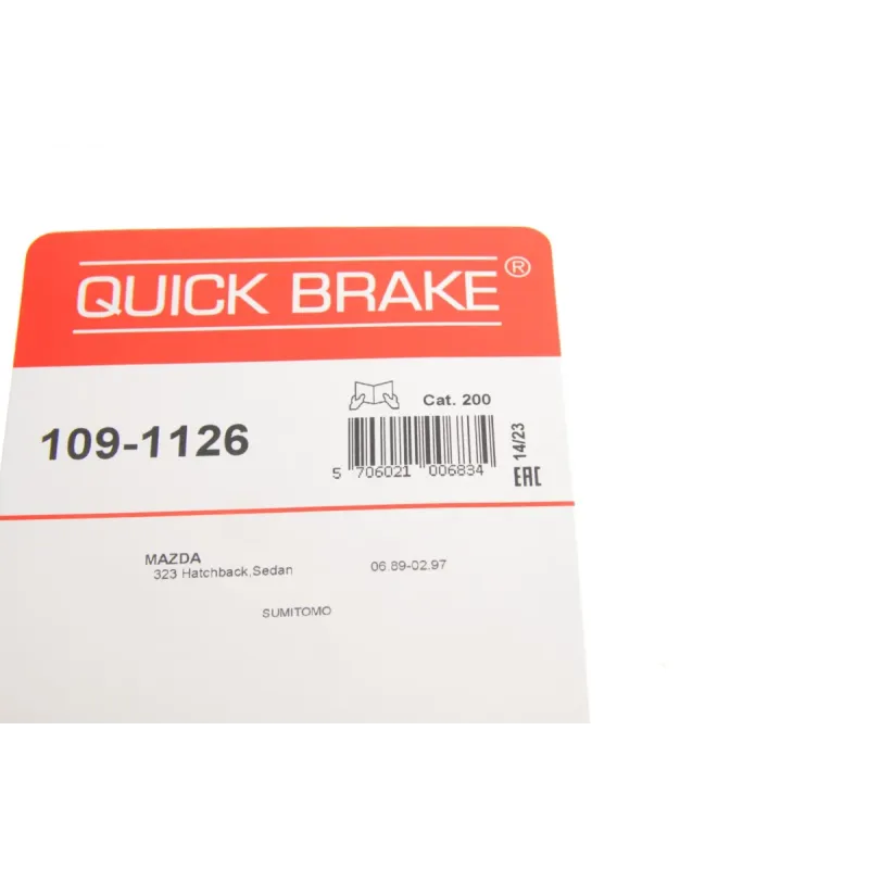 Планка супорта переднього прижимна QUICK BRAKE 109-1126 для Mazda 323 BG 1989-1998