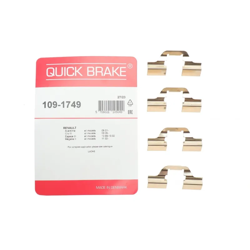 Планка супорта заднього прижимна QUICK BRAKE 109-1749 для Renault Scenic I, Megane II