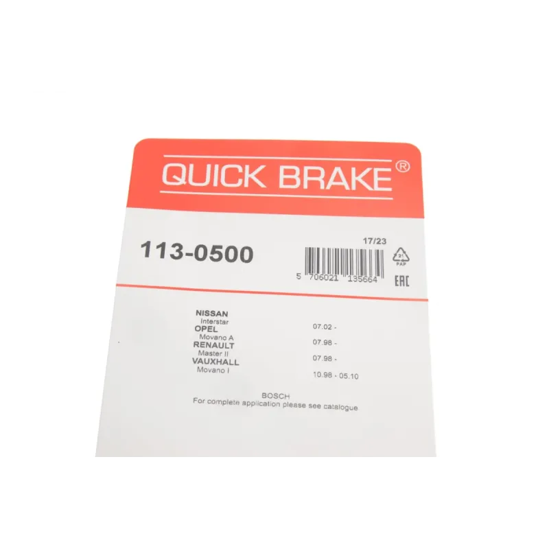 Пружини супорта заднього QUICK BRAKE 113-0500 для Renault Master, Opel Movano 1998-