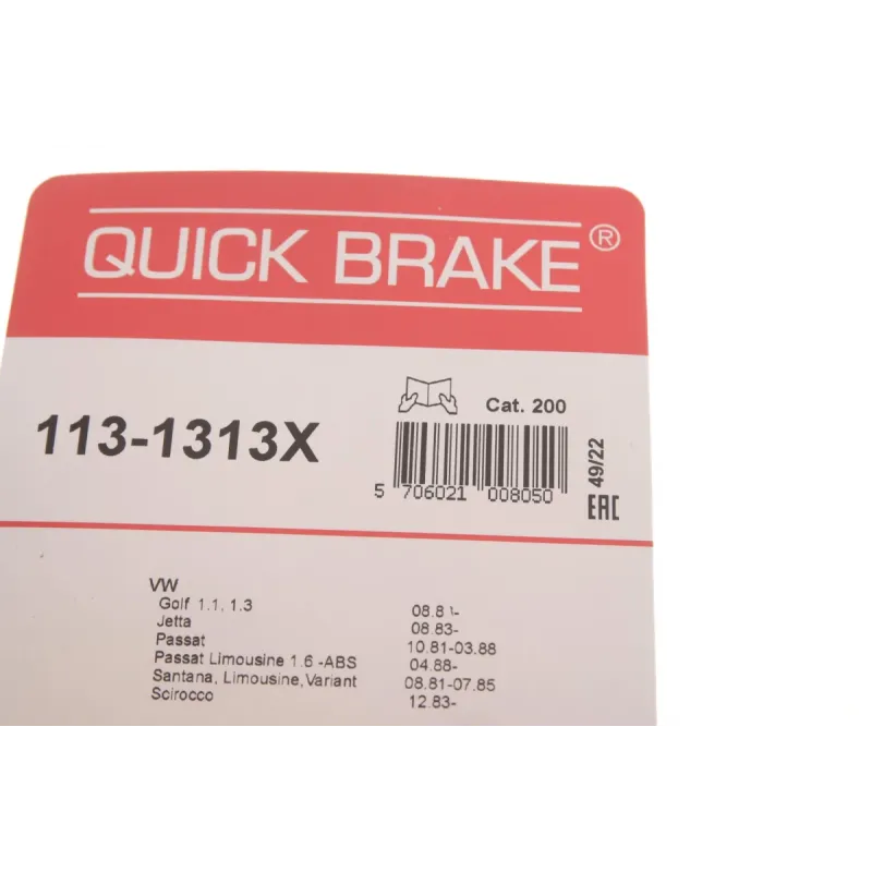 Направляюча супорта переднього QUICK BRAKE 113-1313X для VW Golf II, Skoda Fabia, Audi 4000