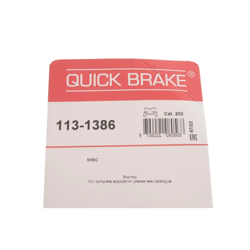 Ремкомплект направляючих супорта переднього QUICK BRAKE 113-1386 для Fiat Ducato, Mercedes-Benz Sprinter (зад спарка)