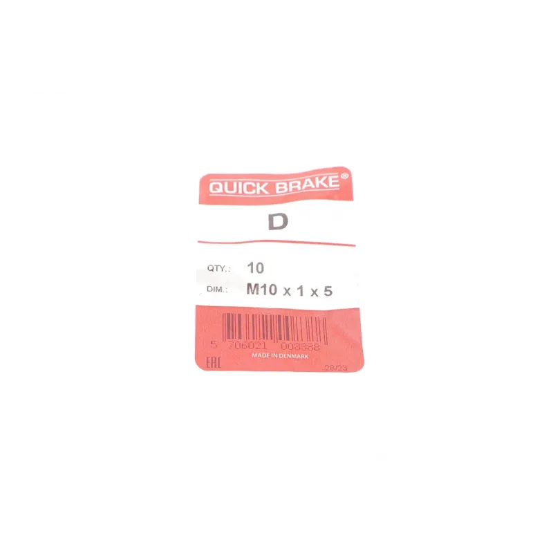 З'єднувач гальмівної трубки QUICK BRAKE D (M10x1/10x16.7/d=5.0) 171-D-10