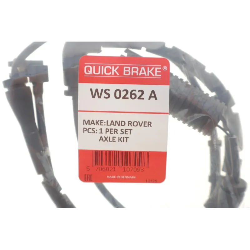 Датчик зносу гальмівних колодок передній QUICK BRAKE WS 0262 A для Land Rover Range Rover III 2009-2012 (L=830мм)