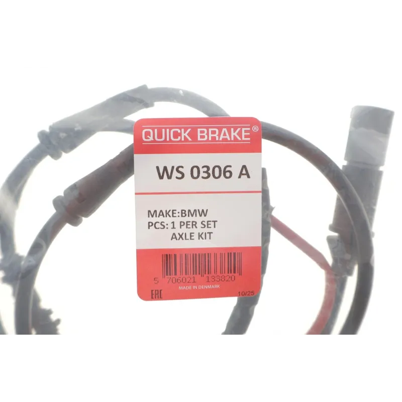 Датчик зносу гальмівних колодок задній QUICK BRAKE WS 0306 A для BMW 5 Touring (F11) 2010-2017, L=1115мм