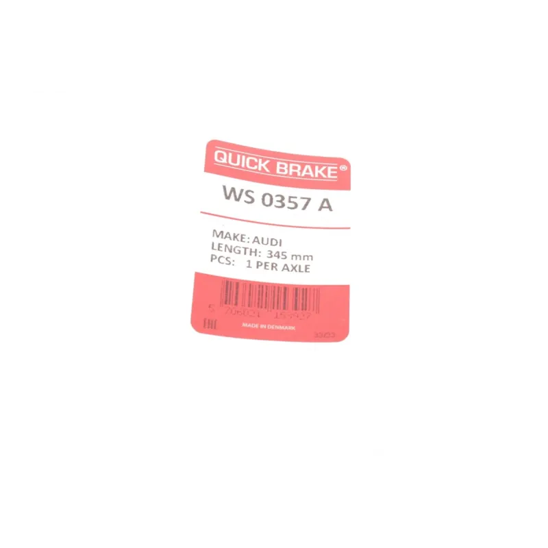 Датчик зносу гальмівних колодок передній QUICK BRAKE WS 0357 A для Audi A7, Q5 2008-2015, 345 мм