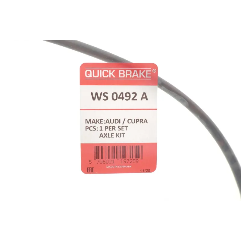 Датчик зносу гальмівних колодок передній QUICK BRAKE WS 0492 A для Cupra Formentor, Seat Leon 310 мм