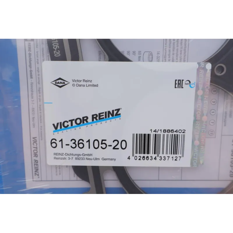 Прокладка ГБЦ VW T5 2.5TDI, 1,43mm, 3 метки