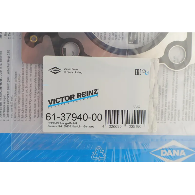 Прокладка ГБЦ REINZ 61-37940-00 для Citroen Berlingo 1.6HDI 9HR (DV6C) Ø75.7мм 1.25мм