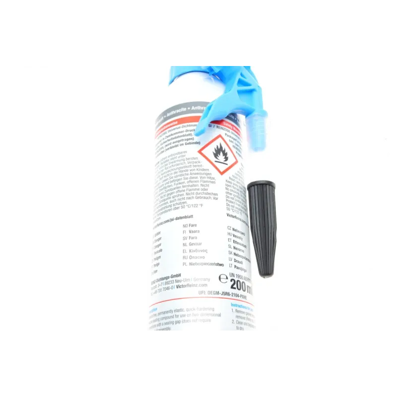 Герметик Reinzosil Tube -50°C +320°C, 200мл (антрацит)