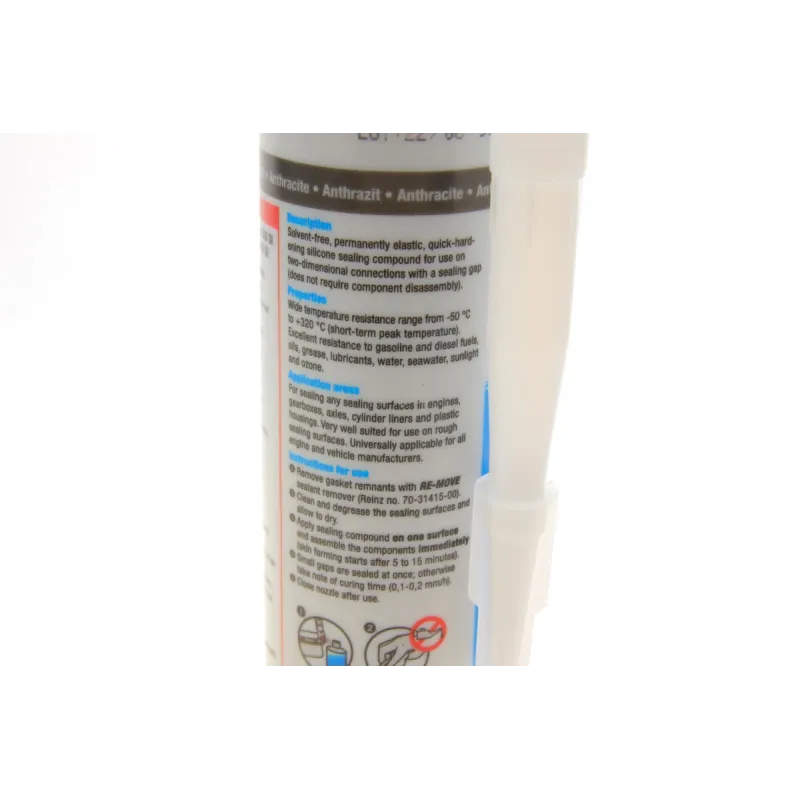Герметик універсальний REINZ Reinzosil Tube -50°C +320°C, 310мл (антрацит) 70-31414-40