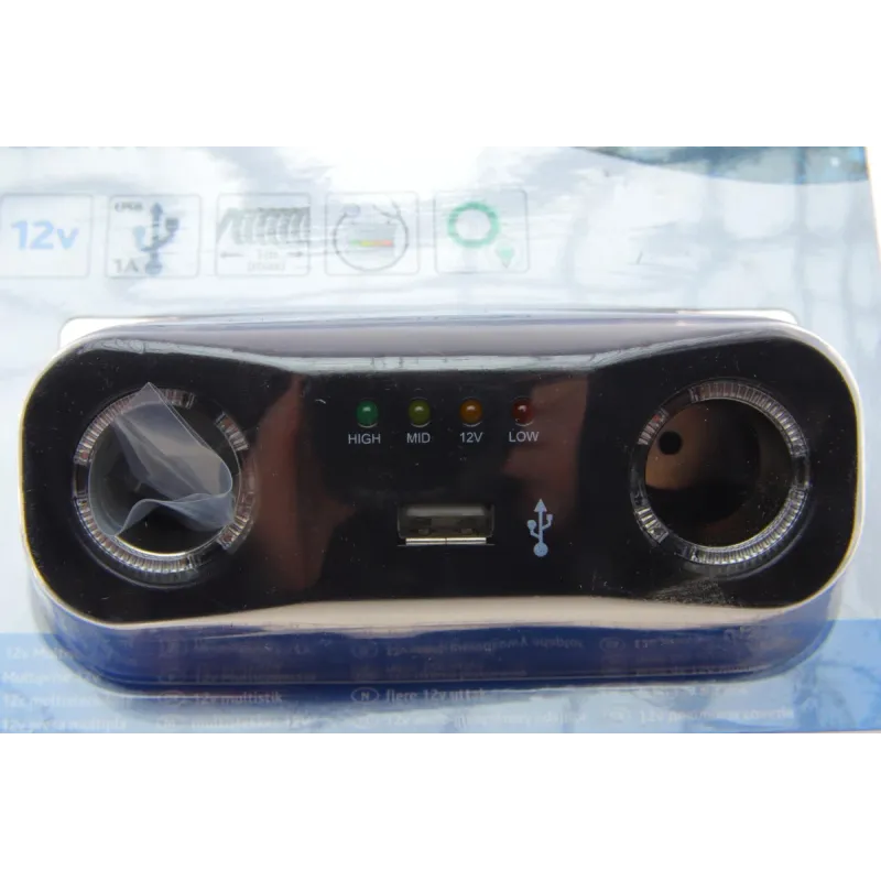 Розгалужувач прикурювача (індикатор батареї) (2x12/1xUSB)