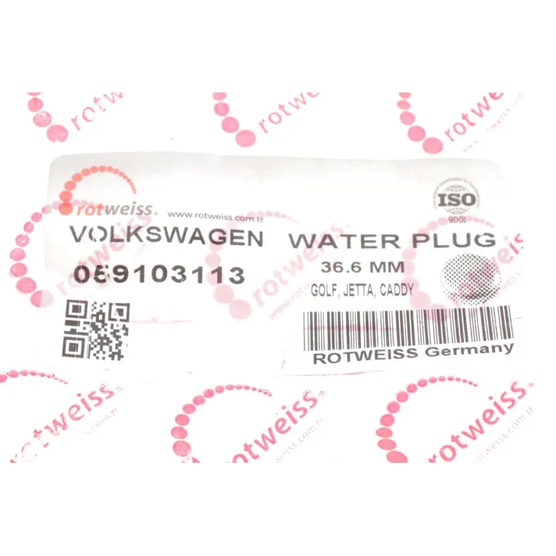 Заглушка блоку циліндрів ROTWEISS 059103113 Volkswagen (d=36.6mm) для Audi 100 C2, C3, C4