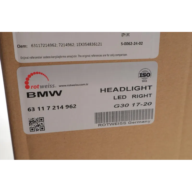 Фара (R) BMW 5 (G30/F90) 16- (LED)