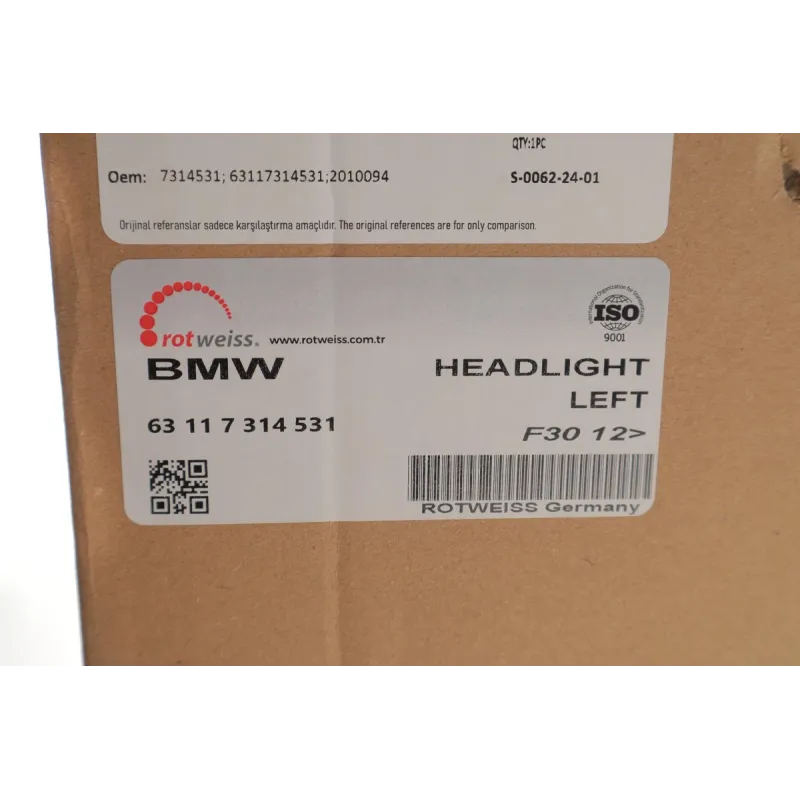 Фара ліва Bi-Xenon ROTWEISS 63117314531 для BMW 3 (F30/F80) 2011-2018