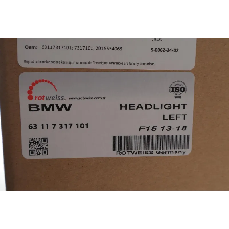 Фара ліва Bi-Xenon ROTWEISS 63117317101 для BMW X5 F15/F85 2013-2018