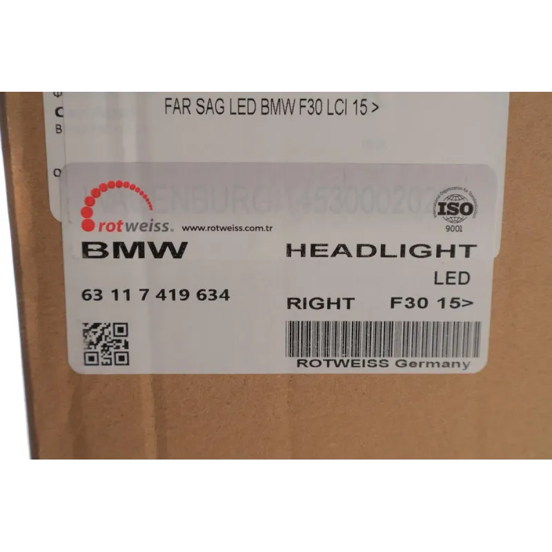 Фара права LED ROTWEISS 63117419634 для BMW 3 (F30/F80) 2011-2018