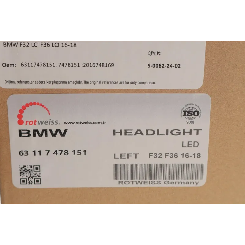 Фара (L) BMW 4 (F32/F33/F36) 14-21 (LED)