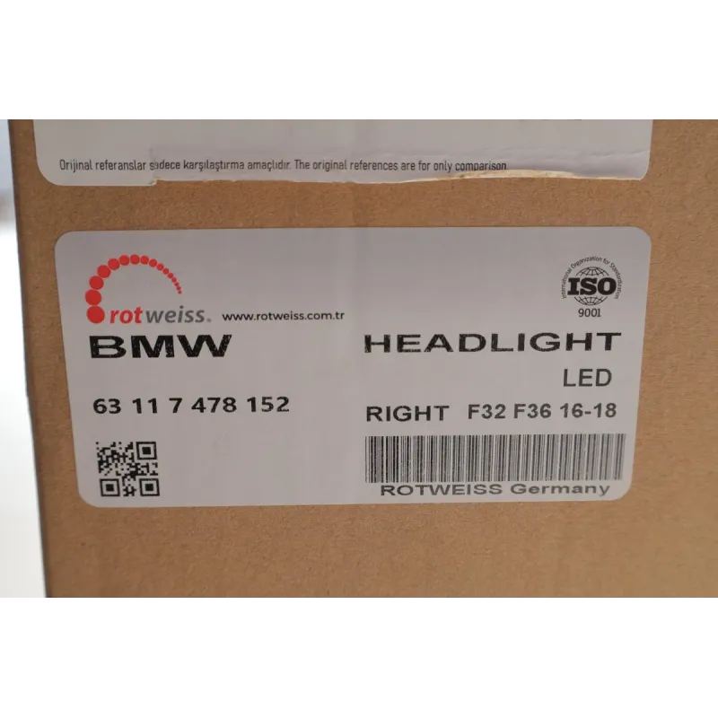 Фара права LED ROTWEISS 63117478152 для BMW 4 Gran Coupe (F36) 2014-2021