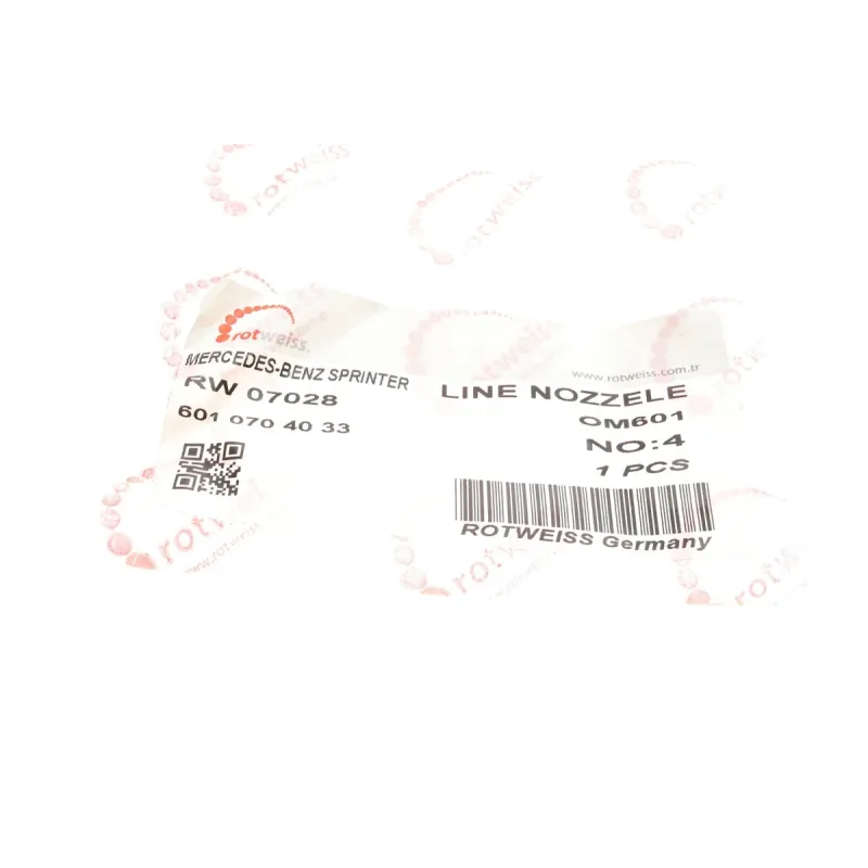 Трубка паливна високого тиску ROTWEISS RW07028 для Mercedes-Benz 190 W201, E-Class W124