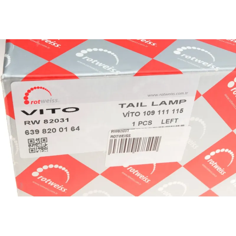 Ліхтар задній лівий ROTWEISS RW82031 для Mercedes-Benz Vito/Viano W639 2003-