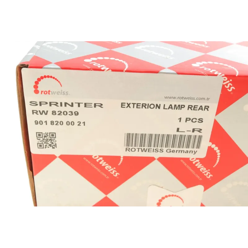 Ліхтар задній (верхній) ROTWEISS RW82039 для Mercedes-Benz Sprinter, Volkswagen LT 1996-2006 (високий дах)