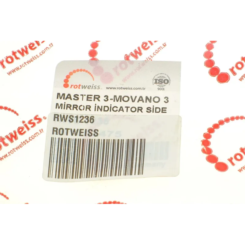 Повторювач повороту в дзеркало ROTWEISS RWS1236 для Renault Master III, Opel Movano B, Nissan NV400 (261603141R)