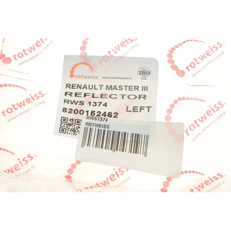 Світловідбивач заднього бампера ROTWEISS RWS1374 для Renault Master III / Opel Movano B 2.3CDTI 2010-
