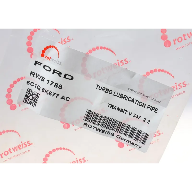 Трубка зливу оливи турбіни ROTWEISS RWS1788 для Ford Transit 2.2 TDCi 2006-2014