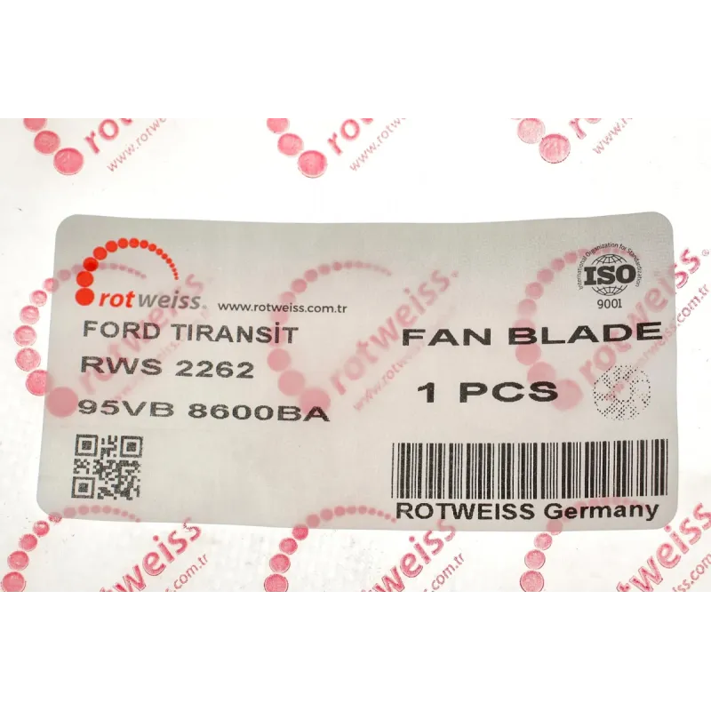 Крильчатка вентилятора Ford Transit 2.5D/TD (біла, кругла)