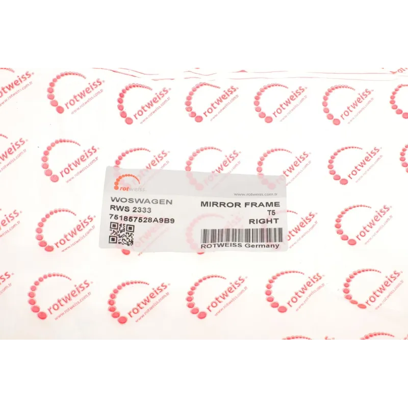 Кришка дзеркала права ROTWEISS RWS2333 для Volkswagen Caddy III, T5, Eurovan V