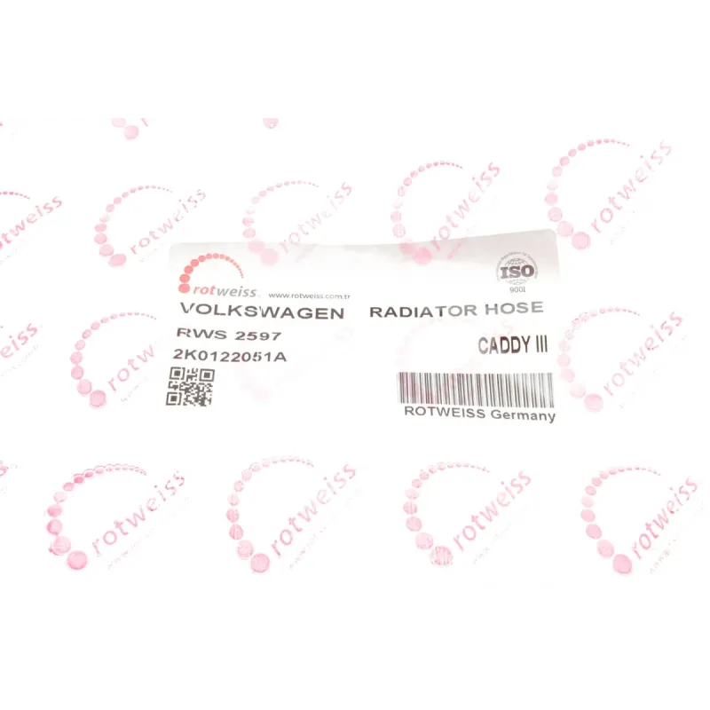 Патрубок радіатора нижній ROTWEISS RWS2597 для Volkswagen Caddy III 1.9 TDI 2004-2010