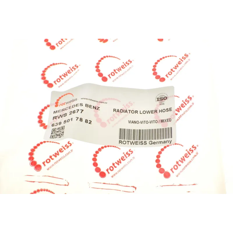 Патрубок радіатора ROTWEISS RWS2677 для Mercedes-Benz Vito W639 OM646/OM651 2003-2014