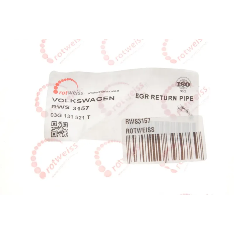 Трубка клапана EGR ROTWEISS RWS3157 для VW Golf V 2.0 TDI, Audi A3 2.0 TDI, Seat Leon 2.0 TDI