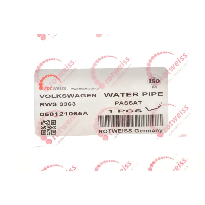 Патрубок системи охолодження ROTWEISS RWS3363 для Volkswagen Passat B5 1997-2000