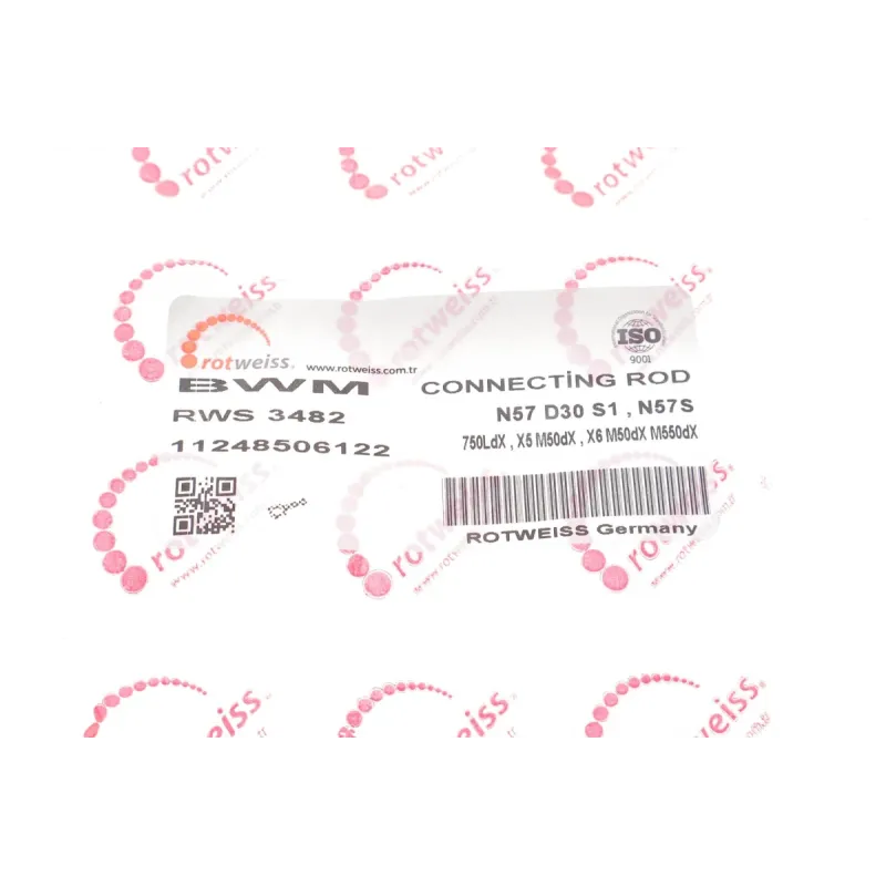 Шатун ROTWEISS RWS3482 для BMW 5 (F10) M550d, 7 (F01) 750d, X5 (F15) M50d, X6 (F16) M50d, 138 мм